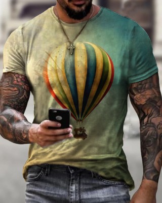 round neck short sleeve men's t-shirt HF0902-01-01