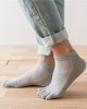 Mens Cotton Mesh Breathable Invisible Toe Socks Soft Low  Cut No Show Ankle Sock