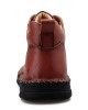 Men Pure Color Toe Protected Hand Stitching Leather Ankle Boots