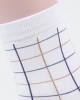 5 Pairs Plaid Men Combed Cotton Breathable Low Cut No Show Athletic Socks Non Slip Sock